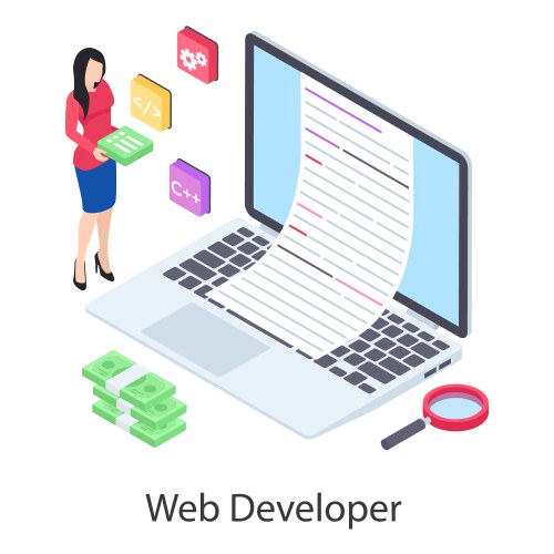 Web developer vector image