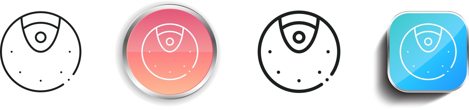 Bobbin icon thin linear regular and button style vector image