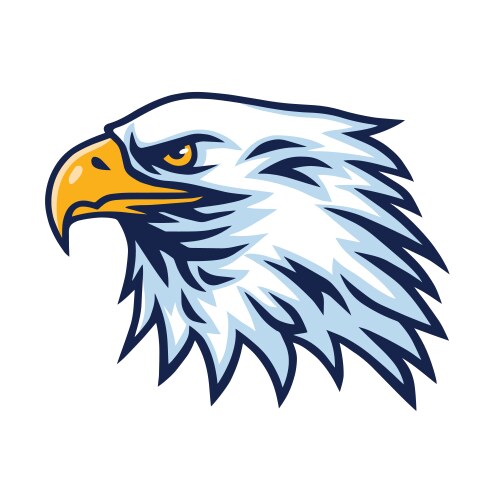 Aggressive Bald Eagle Mascot Logo Royalty Free Vector Image