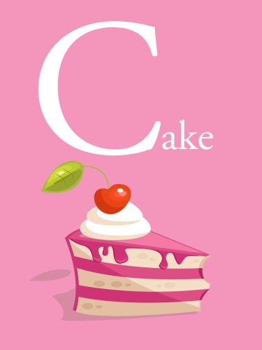 Colourful alphabet card Vector Image