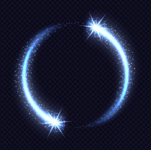 Blue twirl light effect isolated on transparent Vector Image