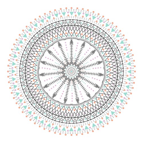 Trendy hipster colored circle bright Vector Image