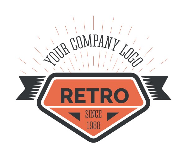 Retro Company Badge Logo Vector Image