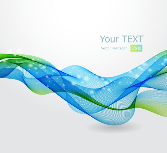 Abstract blue transparent wave background Vector Image