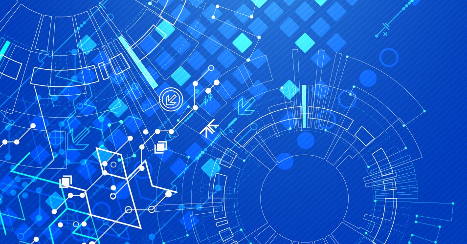 Abstract technology concept circuit board high vector image