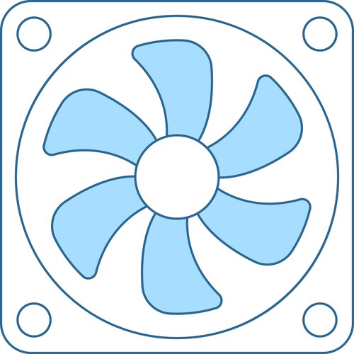 fan icon vector image