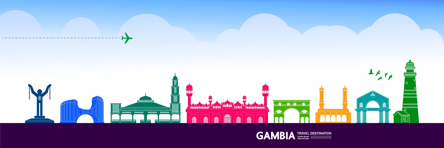 gambia travel destination vector image