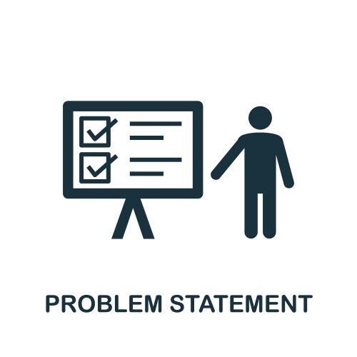 problem statement icon simple element from vector image