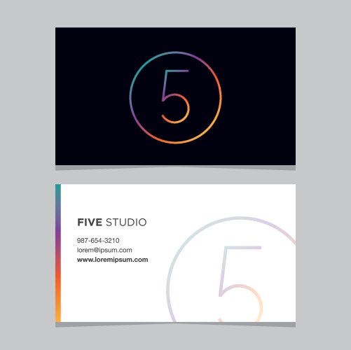 business-card-number-5 vector image