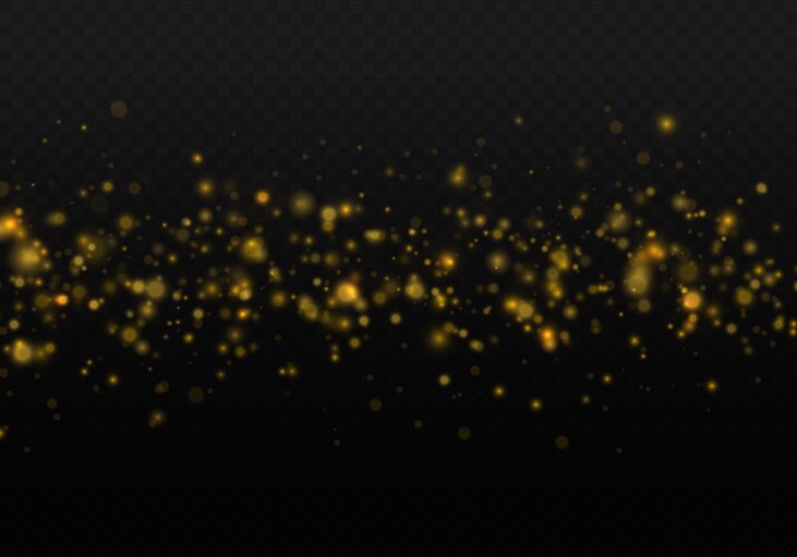 light glow bokeh gold dust star spark vector image