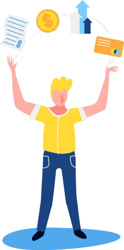Accounting flat concept Royalty Free Vector Image