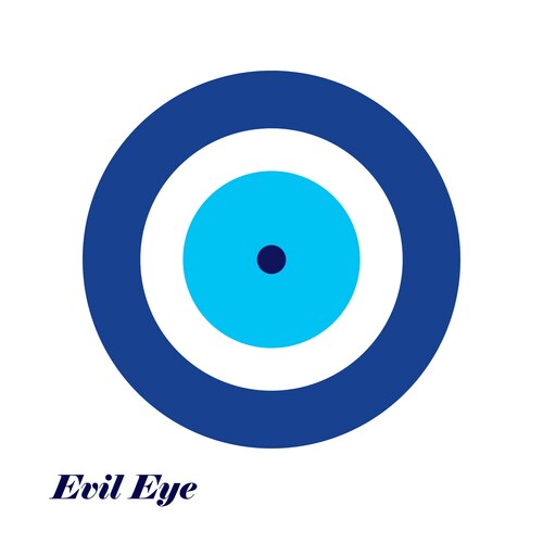Blue evil eye - logo Vector Image