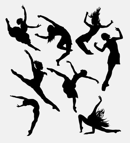 Dynamic Dancer Silhouette Vector Image