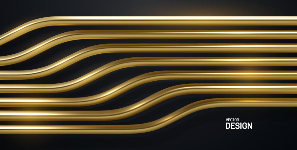 Golden modern buildings Royalty Free Vector Image