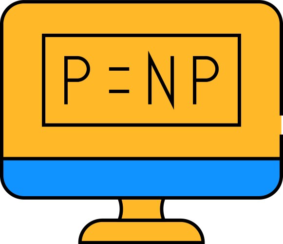 P vs np unsolved problem in computer science icon vector image