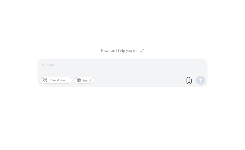 Chatbot user interface with deep research feature vector image