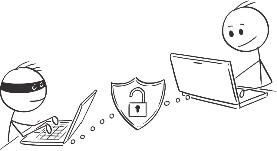 Hacker Threatening Computer Security vector image