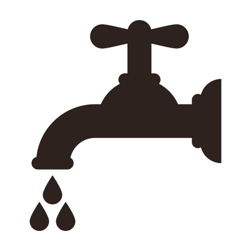 Water tap with drop Royalty Free Vector Image - VectorStock