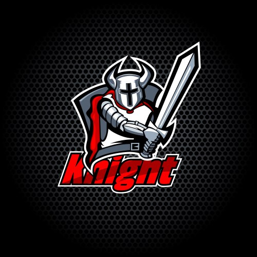 Think Fast Knight Knight ready to attack Royalty Free Vector Image