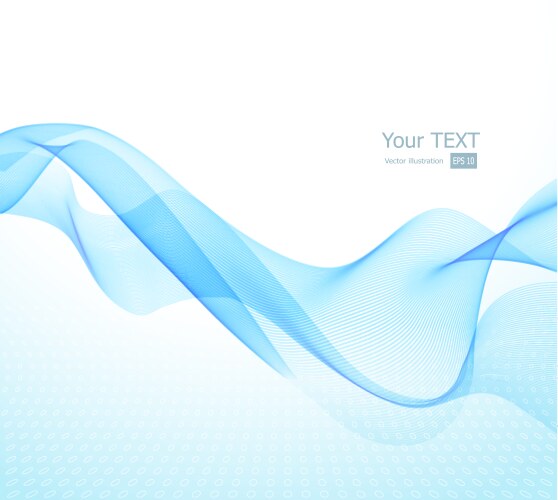 Transparent background with blue wave effect Vector Image