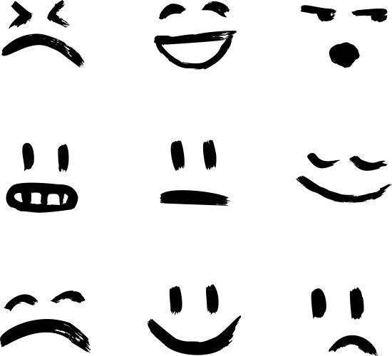 Set of emoticons Vector Image