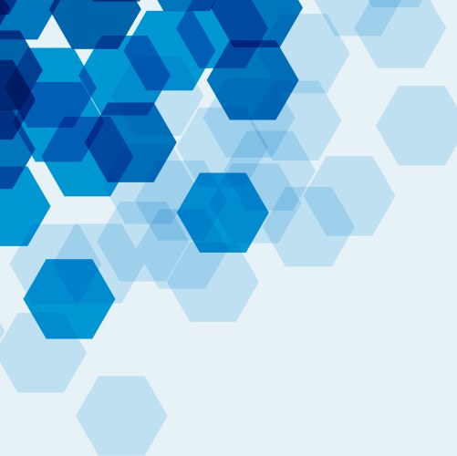 Abstract blue and white hexagons background Vector Image