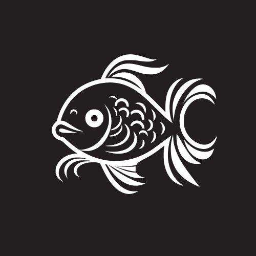 Clownfish - black and white Vector Image