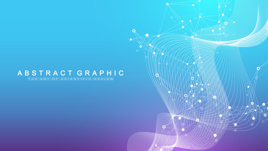 digits abstract background with connected line vector image