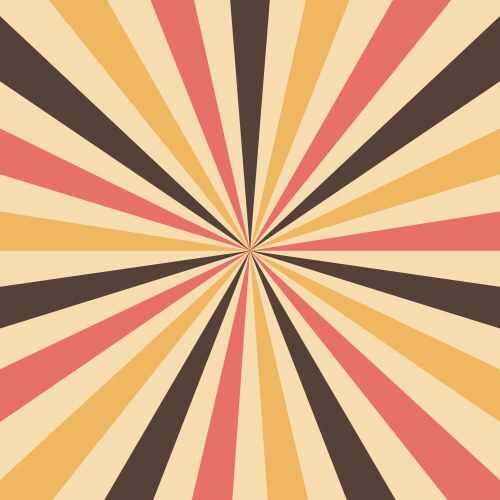 Red and orange sunburst background radial rays Vector Image