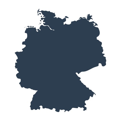 Map of germany isolated on white background vector image