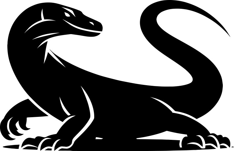 Komodo Dragon Silhouette Vector Image