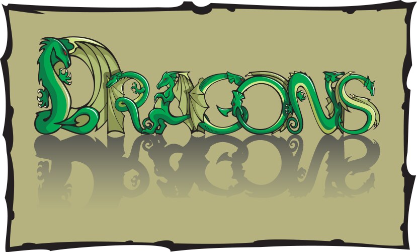Dragon Fonts Vector Images (over 1,300)