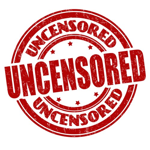 uncensored sign or stamp vector