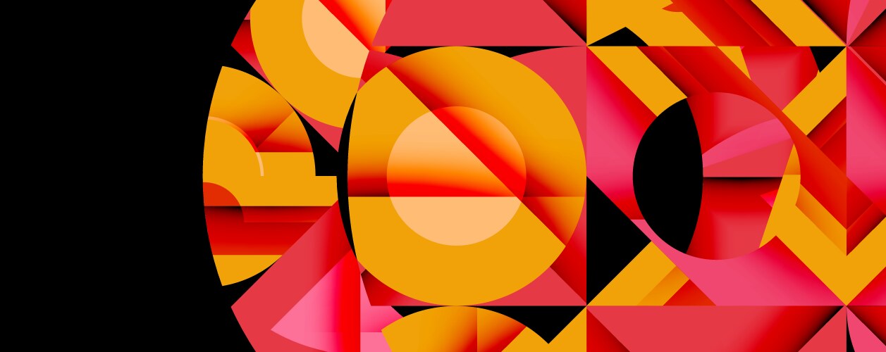 Abstract design features bold lettering vibrant Vector Image