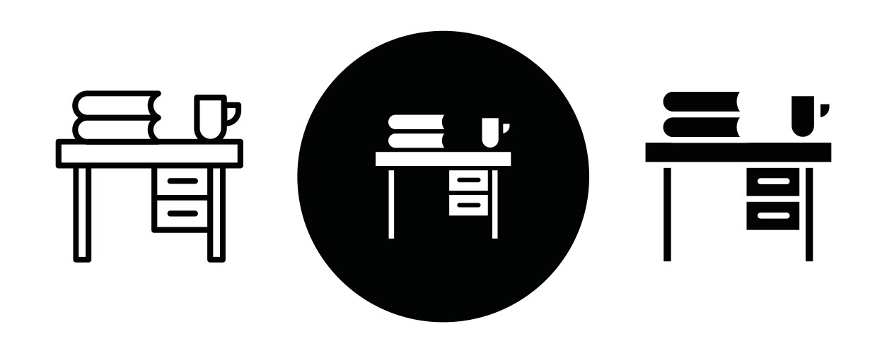 Study table icon Royalty Free Vector Image - VectorStock