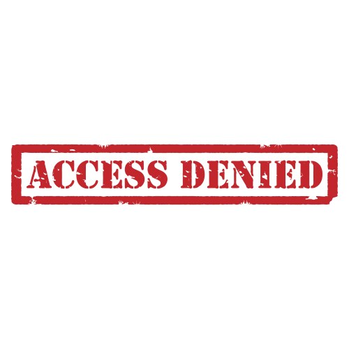 Access denied stamp vector image