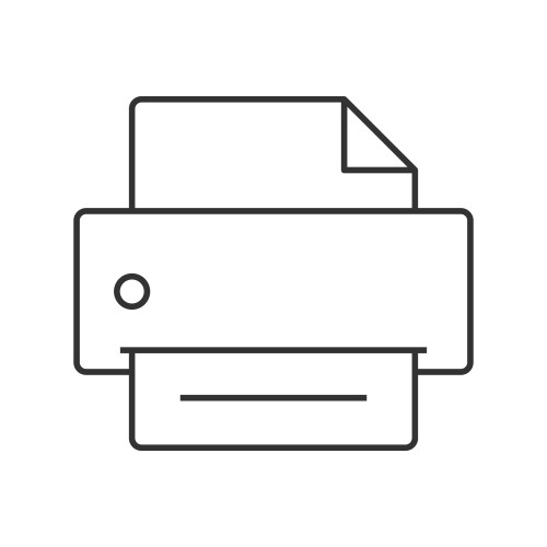 Photo printer icon outline style Royalty Free Vector Image