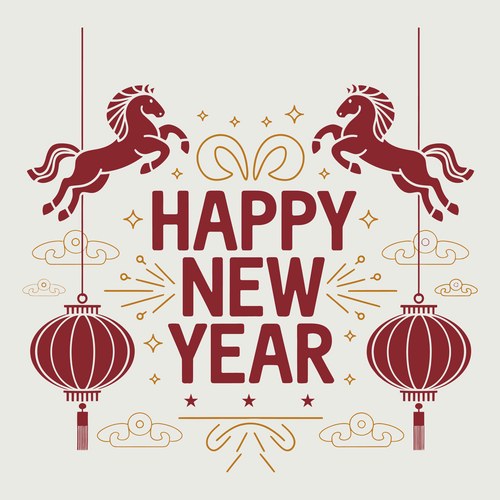 Fire horse chinese new year 2026 celebration – Royalty-Free Vector ...