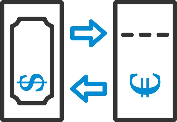 Currency exchange icon vector image