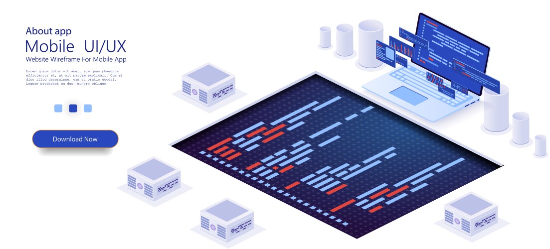 programming or software development abstract vector