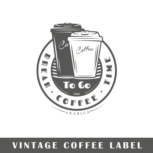 Happy paper cup with coffee Royalty Free Vector Image