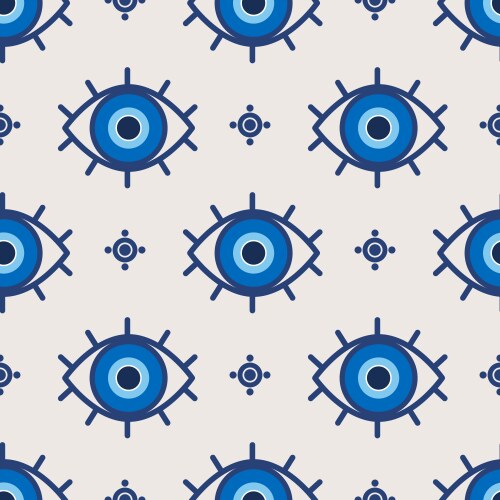 Evil eyes seamless pattern contemporary modern Vector Image