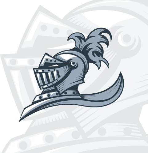 monochrome knight offer logo vector image