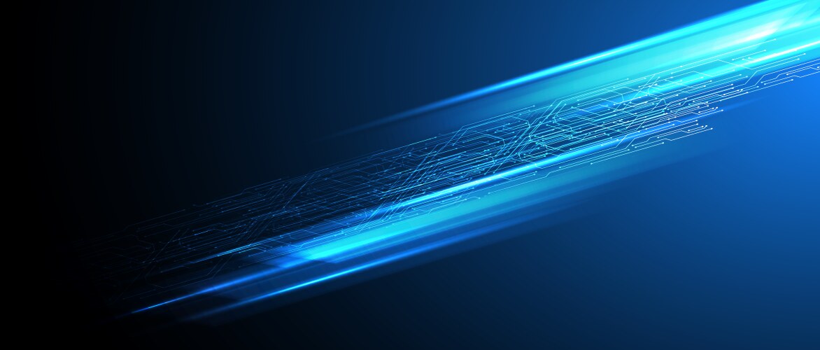 Abstract blue light arrow speed power technology Vector Image