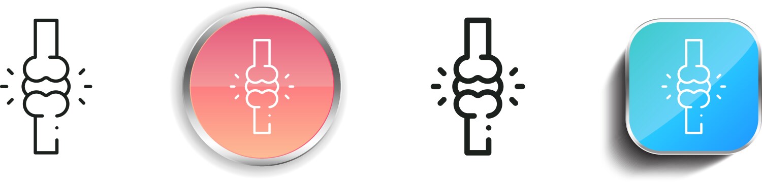 Bones icon thin linear regular and button style vector image