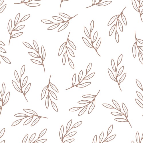 Floral leaves seamless pattern graden lush leaf Vector Image