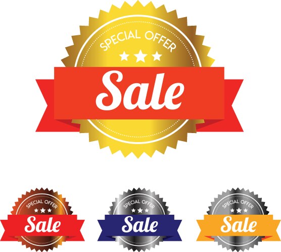 sale special offer label logo template design vector image vector image