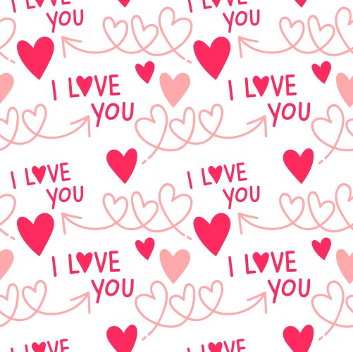 Red heart seamless pattern design Royalty Free Vector Image