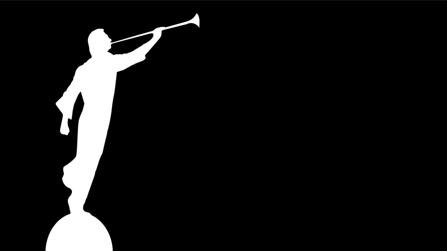 Moroni Angel Blowing Trumpet Vector Image