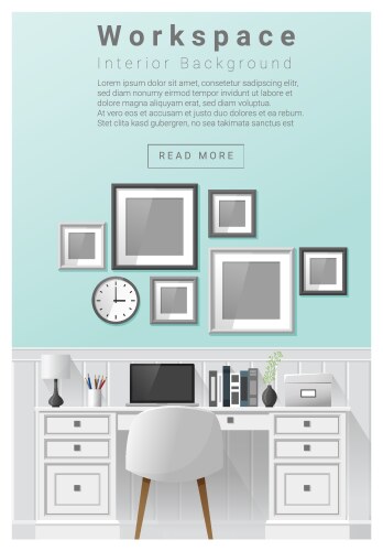 Modern design of workplace Royalty Free Vector Image